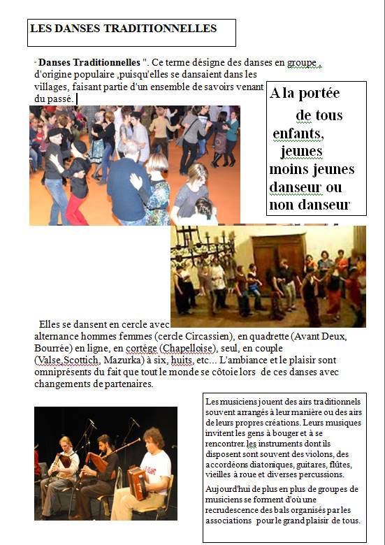 Affiche danses traditionnelles