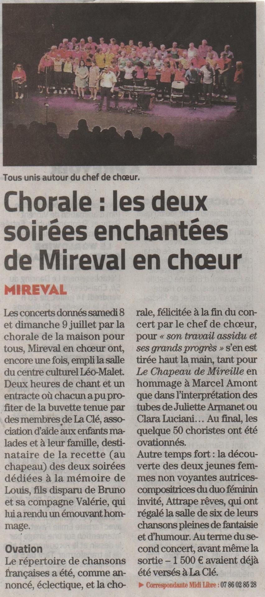 Chorale 2023 midilibre